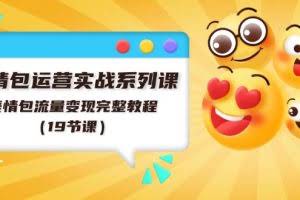 (11511期)表情包运营实战系列课,表情包流量变现完整教程(19节课)