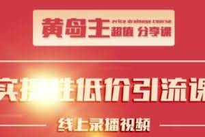 黄岛主引流课：知乎精准引流全面大解析，最快3天养3级权重号
