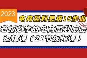 电商盈利-思维10步曲，老板必学的电商盈利底层逻辑课（21节视频课）