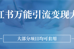 小红书万能引流变现大招，大部分项目均可套用