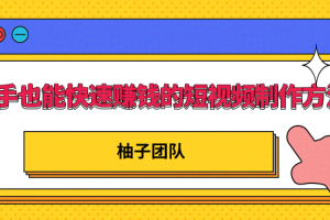 新手也能快速赚钱的五种短视频制作方法，不需要真人出镜 简单易上手