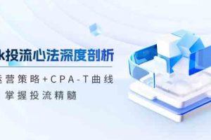 TikTok投流矩阵系统运营课程：市场运营策略+CPA-T曲线，掌握投流精髓（更新）