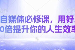 AI自媒体必修课，用好AI 10倍提升你的人生效率