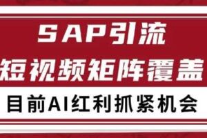 小红书某音sap赛道引流获客 自热矩阵日引200+【揭秘】