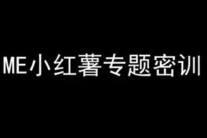 ME小红薯专题密训-小红书电商教程