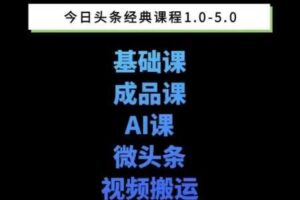 头条图文课1-5期教你头条图文写作、微头条、视频搬运变现，适合新手快速起号玩法