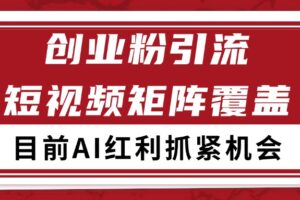 创业粉精准引流 CY赛道引流获客 自热矩阵SOP日引200+
