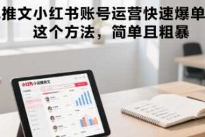 小说推文小红书账号运营快速爆单实操，这个方法，简单且粗暴