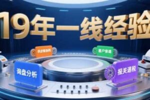 2025年入局外贸必看课程，系统拆解B2B全流程(询盘分析-客户背调-供应链协同-报关退税)