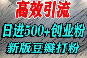豆瓣打精准创业粉，老平台有老平台优势，努力做日进500+流量不是问题