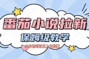 番茄小说拉新，保姆级教程，小白也可以日入三位数