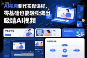 AI视频制作实操课程，零基础也能轻松做出吸睛AI视频