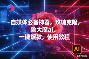 (17285期)玫瑰克隆神器,ai鲁大魔,自媒体必备工具,一键爆款神器,详细教程。