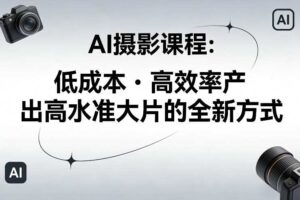AI摄影课程，低成本高效率产出高水准大片的全新方式