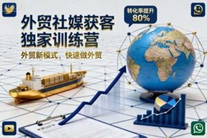 外贸社媒获客独家训练营，外贸新模式，快速做外贸（更新26年2月）