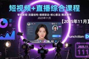 短视频+直播综合课程，审核新规-流量结构-搜索联动-核心算法-推流细节【更新3月】