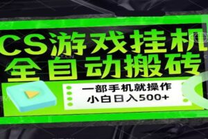 CSGO游戏挂机捡漏搬砖，超稳定的项目，带领1000+小白实现日入500+