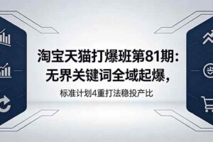 (18394期)淘宝天猫打爆班第81期:无界关键词全域起爆,标准计划4重打法稳投产比