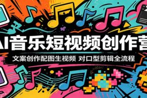 AI音乐短视频创作营:文案创作配图生视频,对口型剪辑全流程