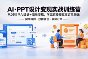 (18457期)AI·PPT设计变现实战训练营,从0到1学AI设计+派单变现,学完直接接真实订单赚钱