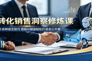高转化销售洞察修炼课:吃透二十余种成交技巧,借助AI赋能轻松打造走心文案