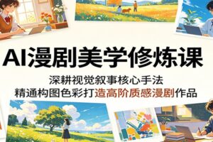 AI漫剧美学修炼课:深耕视觉叙事核心手法,精通构图色彩打造高阶质感漫剧作品