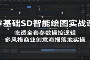 零基础SD智能绘图实战课:吃透全套参数操控逻辑,多风格商业创意海报落地实操