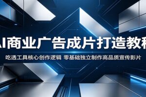 AI商业广告成片打造教程:吃透工具核心创作逻辑,零基础独立制作高品质宣传影片