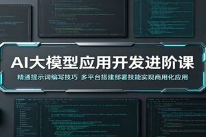 AI大模型应用开发进阶课:精通提示词编写技巧,多平台搭建部署技能实现商用化应用
