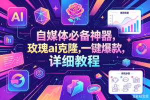 (18624期)玫瑰克隆工具,一键ai神器,爆款工具,自媒体必备,60多个功能,的详细教程