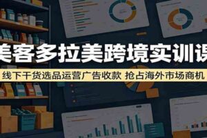 美客多拉美跨境实训课:线下干货选品运营广告收款,抢占海外市场商机