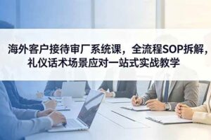 (18772期)海外客户接待审厂系统课,全流程SOP拆解,礼仪话术场景应对一站式实战教学