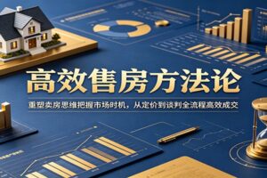 高效售房方法论:重塑卖房思维把握市场时机,从定价到谈判全流程高效成交