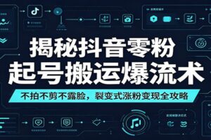 揭秘抖音零粉起号搬运爆流术:不拍不剪不露脸,裂变式涨粉变现全攻略
