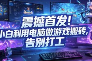 震撼首发!小白利用电脑做游戏搬砖,告别打工【揭秘】