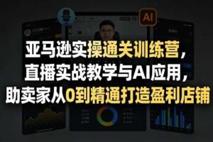 亚马逊实操通关训练营,直播实战教学与AI应用,助卖家从0到精通打造盈利店铺(更新6月18日)