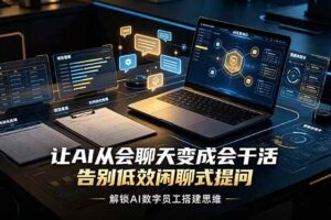 (19130期)让AI从会聊天变成会干活,告别低效闲聊式提问,解锁AI数字员工搭建思维