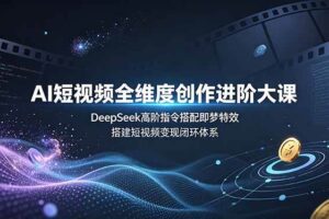 (19153期)AI短视频全维度创作进阶大课,DeepSeek高阶指令搭配即梦特效,搭建短视频变现闭环体系