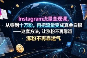 Instagram流量变现课,从零到十万粉,再把流量变成真金白银——这套方法,让涨粉不再靠运气【原创双语字幕】