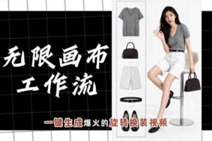 无限画布工作流,一键制作爆火的旋转换装视频,操作简单,零基础也能学会
