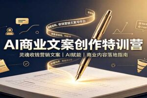 AI商业文案创作特训营：灵魂收钱营销文案，AI赋能，商业内容落地指南