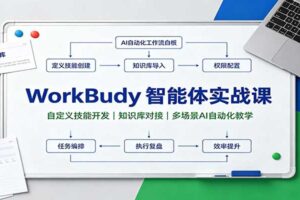 WorkBuddy智能体实战课:自定义技能开发,知识库对接,多场景AI自动化教学