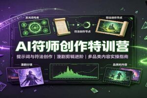 AI符师创作特训营：提示词与符法创作，漫剧剪辑进阶，多品类内容实操指南