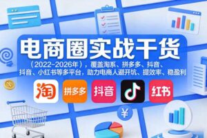 电商圈实战干货（2023-2026年），覆盖淘系、拼多多、抖音、小红书等多平台，助力电商人避开坑、提效率、稳盈利（更新09月09日）