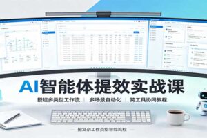 AI智能体提效实战课：搭建多类型工作流，多场景自动化，跨工具协同教程