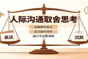 人际沟通取舍思考：分清解释与沉默边界，拿捏职场生活沟通分寸减少情绪内耗