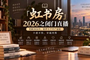 （20448期）「虹书房」2026之闭门直播-更新2026年8月，陪伴万千中产家庭，不惑不惧、穿越周期