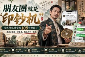 朋友圈就是“印钞机”，风水师私域变现108个野路子，一条朋友圈换一单生意，线上线下一起吃【文档】