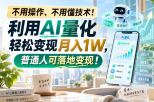 利用AI量化轻松变现月入1W,普通人可落地变现,不用操作、不用懂技术!