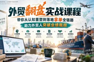 外贸翻盘实战课程,带你从认知重塑到落地拿单全链路,助力外贸人突破业绩瓶颈